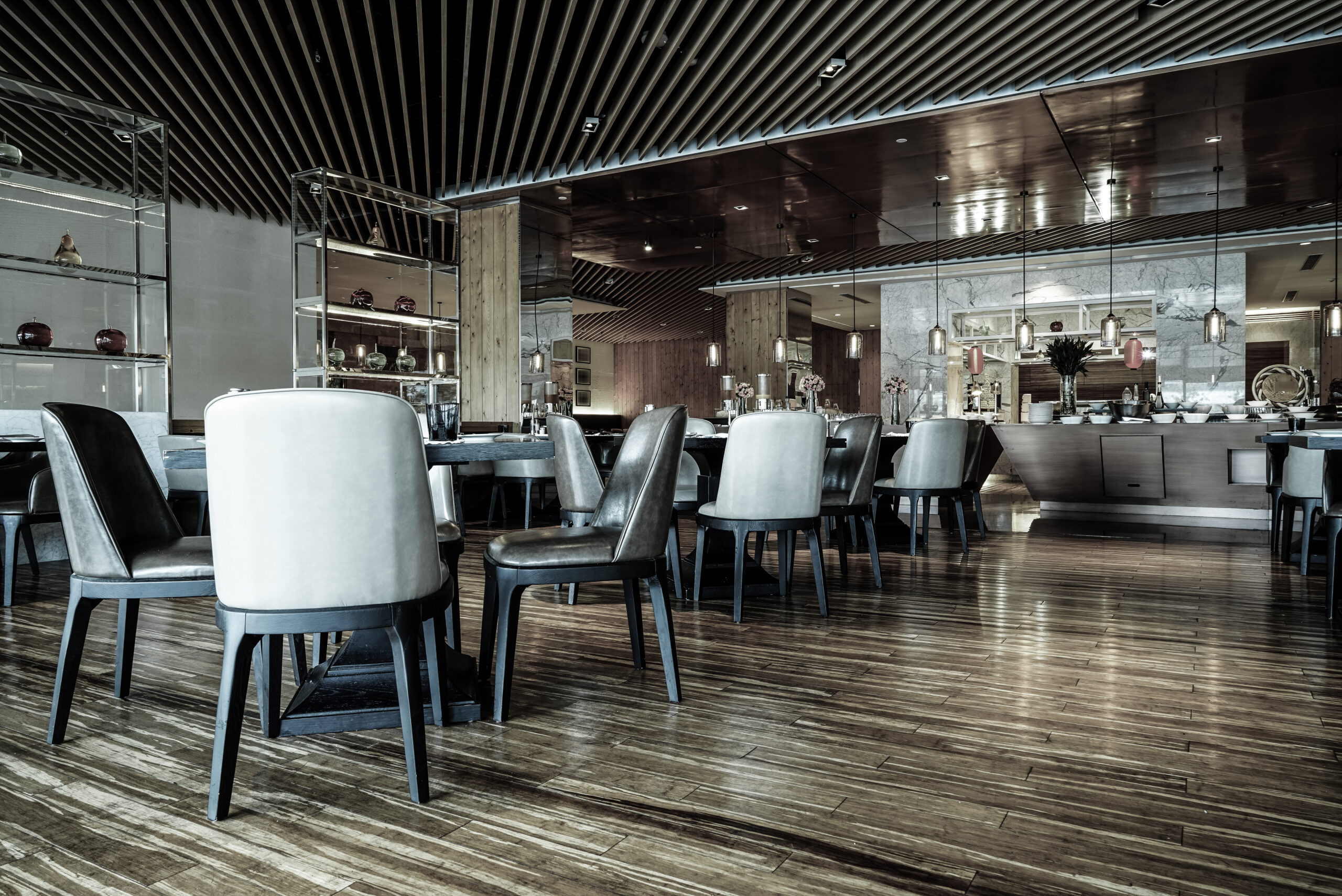 Upscale restaurant and lounge interior